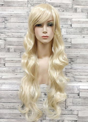 Перука хвиляста довга з чубчиком жіноча з термоволокна No Brand 3485 (275926997)