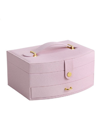 Скринька скриня органайзер коробка футляр для зберігання прикрас біжутерії 20.5х15.5х10 см (474631-Prob) Рожева Unbranded (259142275)