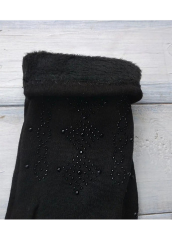 Женские стрейчевые перчатки чёрные 8715s3 L BR-S (261771661)