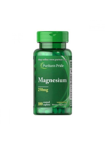 Магній Magnesium 250мг - 100 капсул Puritans Pride (270965887)