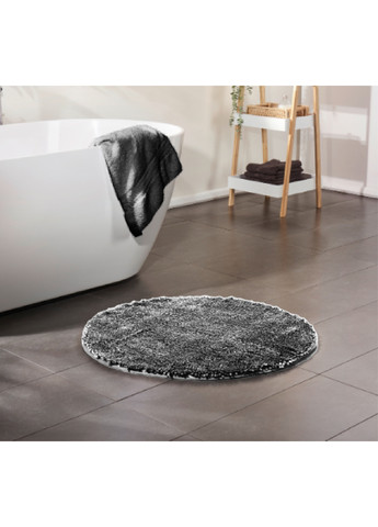 Круглий килимок для ванної з мікрофібри 80 см сірий LIVING Home Ideas (276462082)