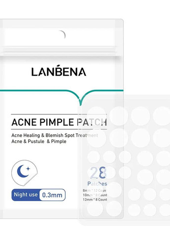 Патчи от прыщей ночные Acne Pimple Patch Night Use (28 шт) LANBENA (260476741)