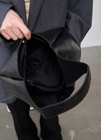 Сумка жіноча крос боді екокожа крокодил (wel-68506) Чорна WeLassie (260480716)