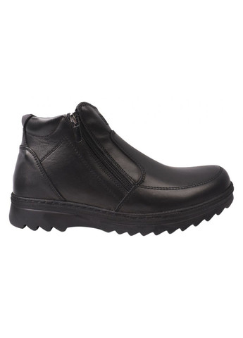 Черные ботинки мужские из натуральной кожи,высокие,черные,украина Konors