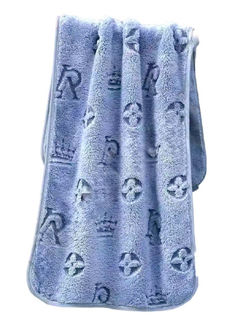 Unbranded полотенце для лица микрофибра микрофлис велюр быстросохнущее влагопоглощающее 100х50 см (476125-prob) бренд голубое логотип голубой производство -