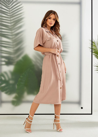 Бежева жіноча сукня-сорочка колір бежевий р.42/44 435711 New Trend