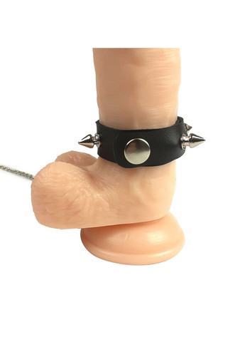 Кольцо для пениса Penis Ring с шипами и поводком, натуральная кожа Art of Sex (258614603)