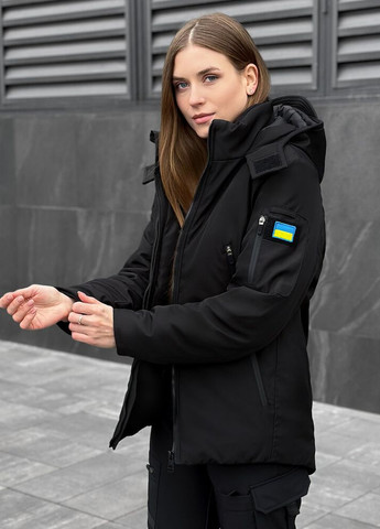 Чорна зимня куртка motive зима жіноча чорний Pobedov