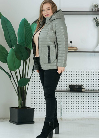 Оливковая демисезонная демисезонная куртка женская большого размера SK
