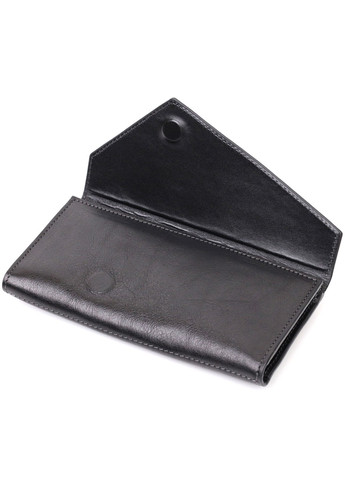 Стильный кошелек с монетницей снаружи из натуральной кожи 11646 Черный Grande Pelle (267927739)