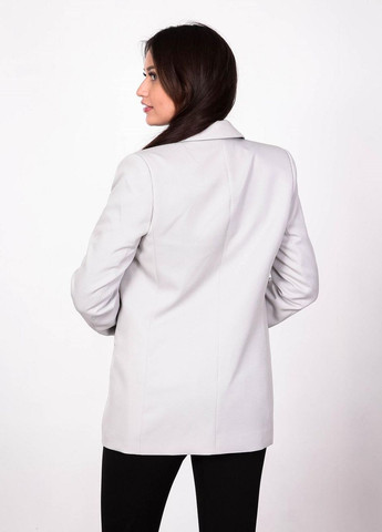 Серый женский пиджак удлиненный женский 029 костюмный креп серый Актуаль - демисезонный