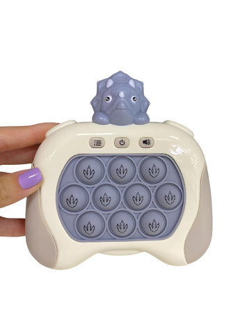 Електронна іграшка консоль головоломка для дітей малюків з ямочками бульбашками на батарейках (475875-Prob) Динозаврик Unbranded (273378358)