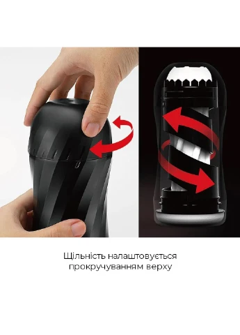 Мастурбатор Air-Tech Twist Tickle Red с изменяемой тугостью обхвата, эффект глубокого минета Tenga (276537423)