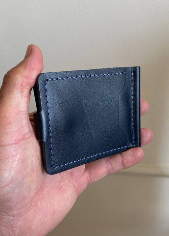 Мужской кошелек зажим для денег карт купюр синий Classic blue No Brand (260026943)