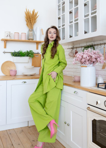 Зеленая женский домашний костюм - двойка gabriel салатовый р.l 408696 New Trend