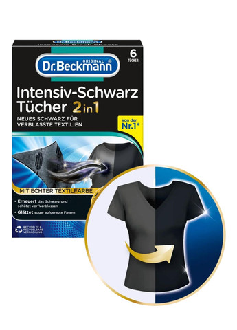 Серветки для чорного 2в1 Black & Fiber Refresh 6 шт Dr. Beckmann (268037249)