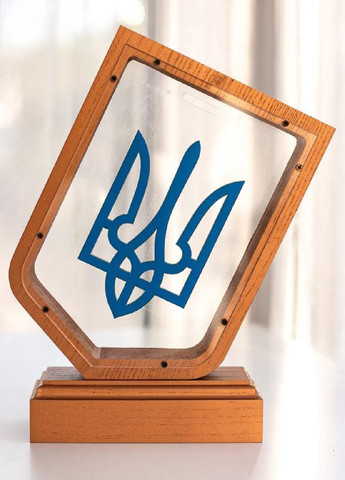 Дерев'яна скарбничка шкатулка сувенір для грошей з українським національним гербом 26х20х4 см (475816-Prob) Unbranded (271813770)