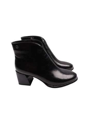 Чорні черевики жіночі чорні натуральна шкіра Brocoly 416-22DH