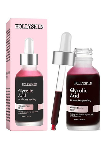 Набор для проблемной кожи пенка для умывания + кислотная пилинг-сыворотка для лица Glycolic Acid Exfoliating (150 мл + 30 мл) Hollyskin (263349943)