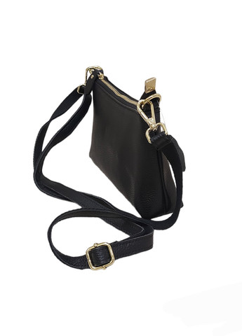 Шкіряна жіноча сумка Keizer k1613 чорна Kaiza 613 (259939769)