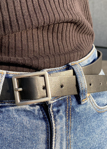 Женский классический тонкий пояс черный No Brand (270282993)