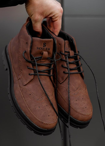 Коричневые зимние ботинки south jack brown Vakko