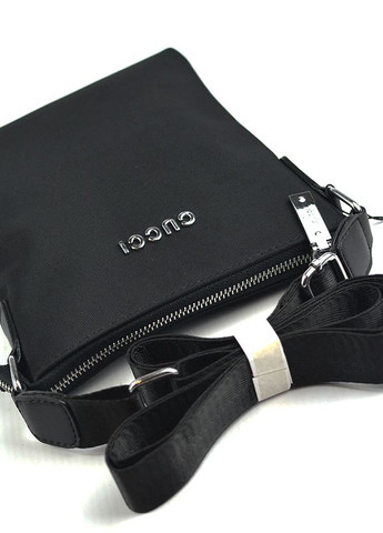 Маленькая мужская текстильная сумка органайзер на плечо, черная наплечная мини сумочка мессенджер No Brand (266701151)