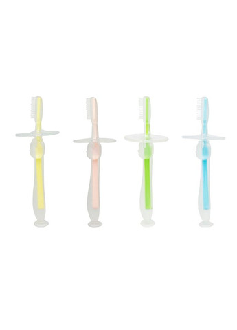 Силиконовая зубная щетка с ограничителем цвет разноцветный ЦБ-00228041 No Brand (261027308)