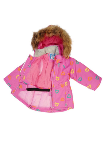 Розовый зимний зимний костюм для девочки Lassye