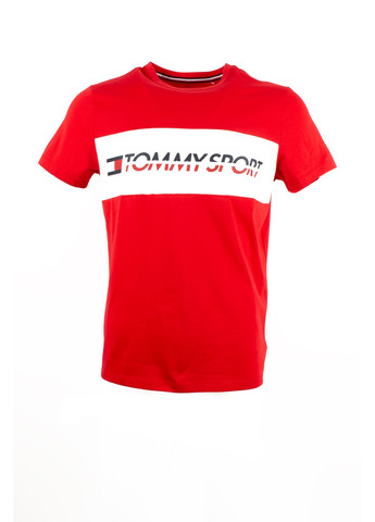 Красная футболка с логотипом Tommy Hilfiger