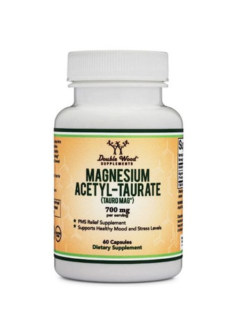 Double Wood Magnesium Acetyl-Taurate 700 mg 60 Caps Double Wood Supplements (260479050)