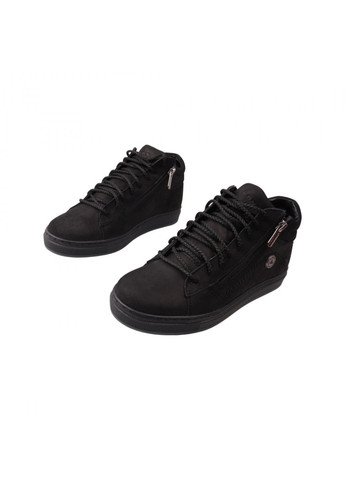 Черные ботинки мужские черные нубук Konors