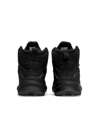 Черные зимние кроссовки мужские, вьетнам adidas Terrrex Swift R Gore Tex Fur Black Grey Reflective