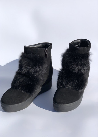 Зимние ботинки сникерсы Denika с мехом из натуральной замши