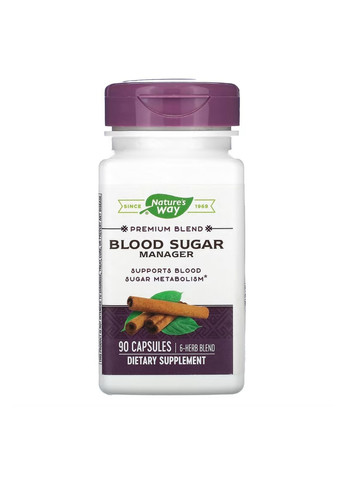Комплекс для Нормализации Уровня Сахара в Крови Blood Sugar - 90 вег.капсул Nature's Way (269461774)