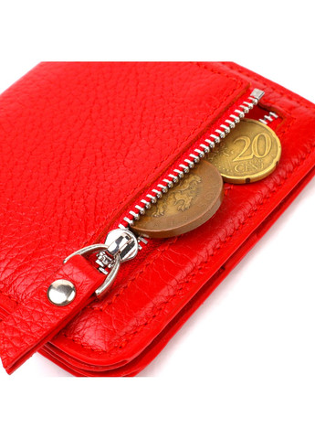 Чудовий жіночий гаманець невеликого розміру з натуральної шкіри 21803 Червоний Canpellini (259874119)