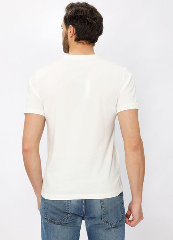 Белая футболка мужская Stone Island CLASSIC LOGO