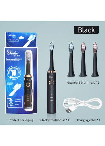 Електрична зубна щітка Shuke Чорна No Brand sk-601 (260339897)