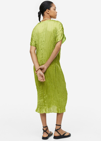 Оливковое повседневный платье H&M однотонное