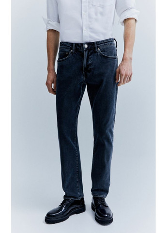 Чоловічі джинси Straight Regular (56534) W31 L32 Темно-сині H&M (272842185)