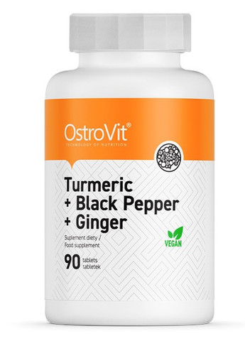 Turmeric + Black Pepper + Ginger 90 Tabs Ostrovit (258499164)