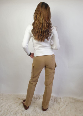 Светло-коричневые кэжуал демисезонные брюки XLE