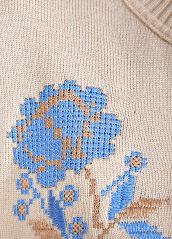 Бежевий светри светр з вишивкою (11035)18734-821 Lemanta