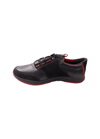 Черные кроссовки мужские черные натуральная кожа Maxus Shoes 120-23DTS