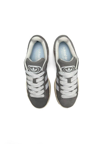 Серые демисезонные кроссовки мужские, вьетнам adidas Originals Campus Grey White Gum