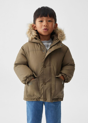 Оливковая (хаки) зимняя зимняя куртка для мальчика 9216 110 см хаки 69390 Mango