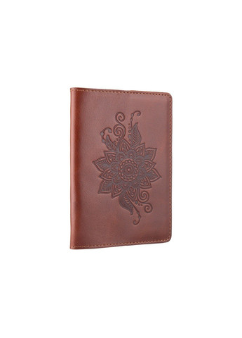 Шкіряна обкладинка на паспорт коньячного кольору HiArt PC-01 Коньячний Hi Art (268738515)
