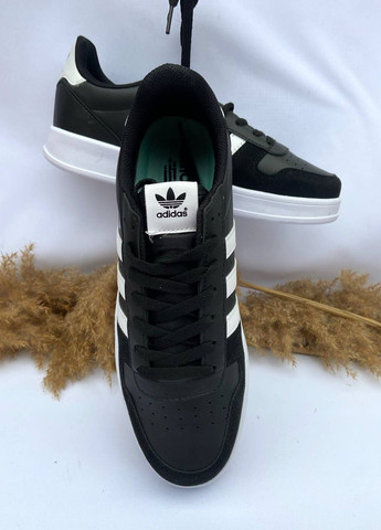 Черные демисезонные кроссовки с лого court black Vakko