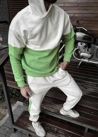 Біло-зелений спортивний костюм на флісі No Brand (262088807)