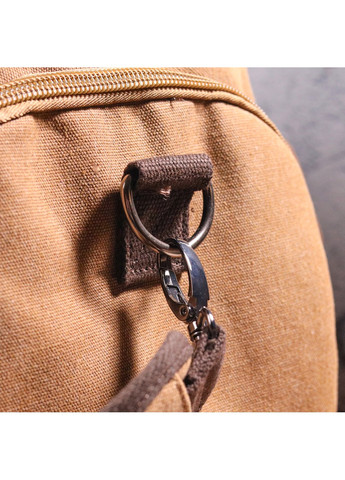 Зручна дорожня сумка із щільного текстилю 21239 Коричнева Vintage (258267811)